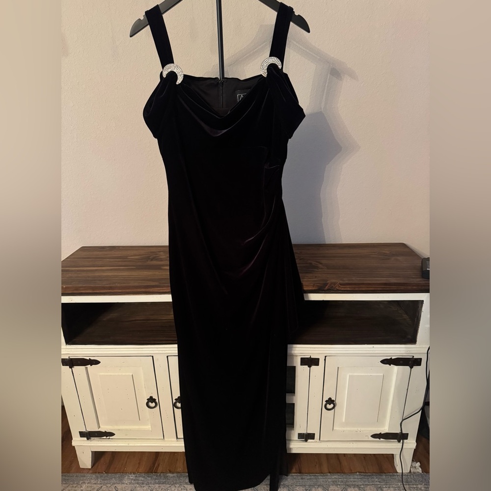 Alex Evenings One Shoulder Black Dress